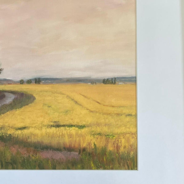Framed Giclee Feild Landscape Fine Art Print by Helen Drummond.