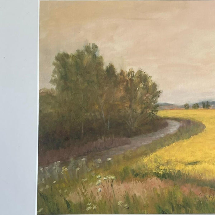 Framed Giclee Feild Landscape Fine Art Print by Helen Drummond.