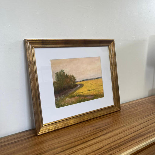 Framed Giclee Feild Landscape Fine Art Print by Helen Drummond.