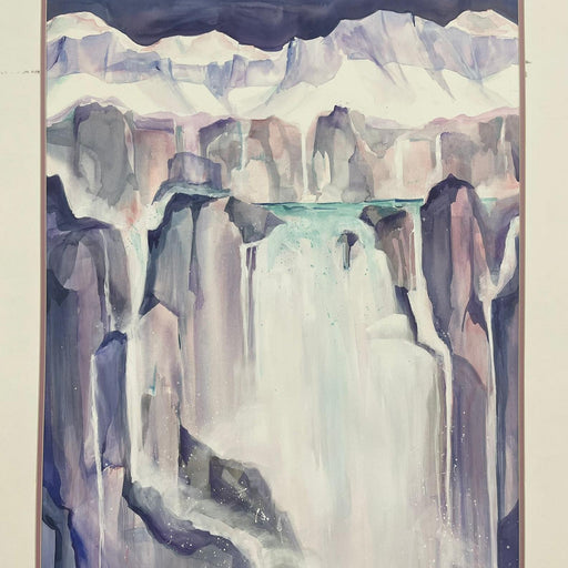 “Glacier” Matted watercolor painting by Marion Adams