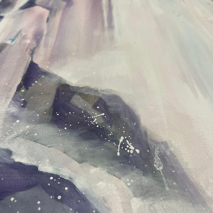 “Glacier” Matted watercolor painting by Marion Adams