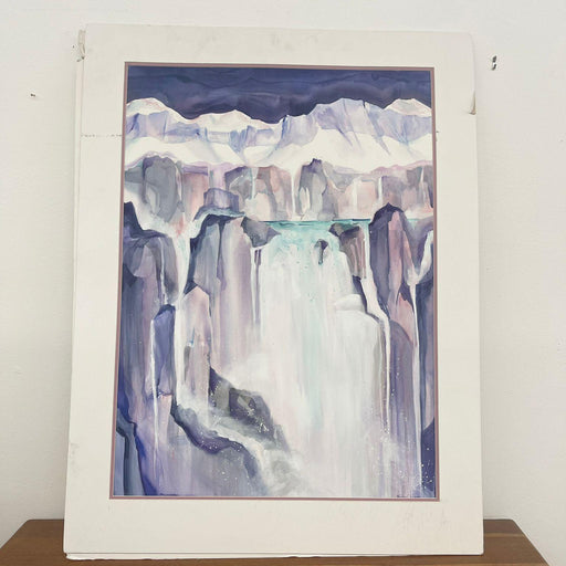 “Glacier” Matted watercolor painting by Marion Adams