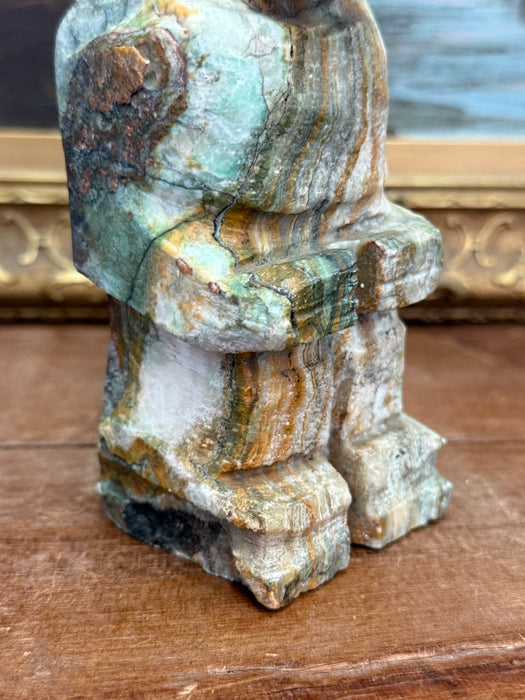 Hand-Carved possibly Onyx Stone Statue - Unique Tribal-Inspired Figurine Art Deco Style Possibly Vintage(Available by online purchase only)