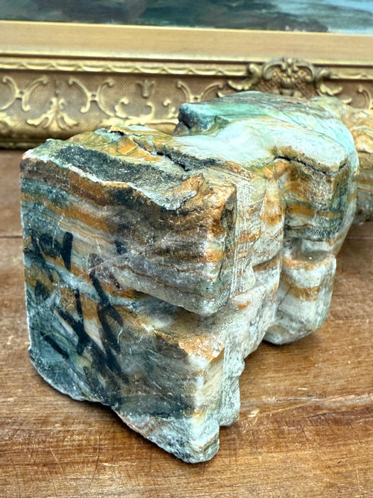 Hand-Carved possibly Onyx Stone Statue - Unique Tribal-Inspired Figurine Art Deco Style Possibly Vintage(Available by online purchase only)