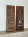 Hand Carved wooden Folk Art traditional Cookie Board. Set of 2
