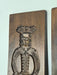 Hand Carved wooden Folk Art traditional Cookie Board. Set of 2
