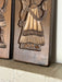 Hand Carved wooden Folk Art traditional Cookie Board. Set of 2
