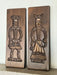 Hand Carved wooden Folk Art traditional Cookie Board. Set of 2
