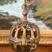 Handmade Antique style possibly brass decorated Tea light Holder.