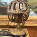 Handmade Antique style possibly brass decorated Tea light Holder.