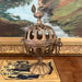 Handmade Antique style possibly brass decorated Tea light Holder.