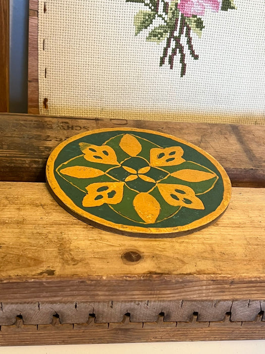 Handmade Mid century modern tile made of thick paper like material.