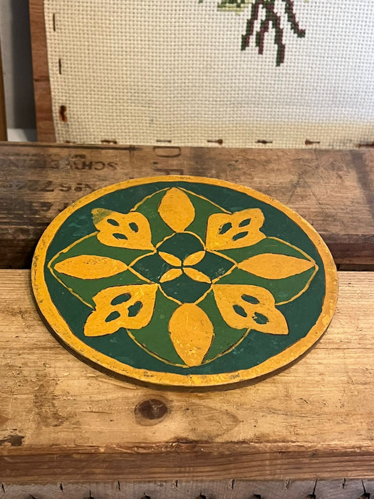 Handmade Mid century modern tile made of thick paper like material.