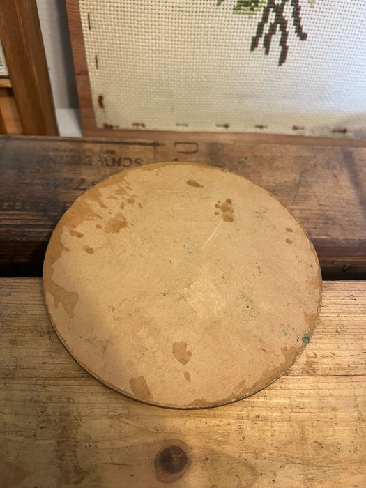 Handmade Mid century modern tile made of thick paper like material.