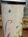 Handpainted Antique Style Vase with Blue & Yellow Birds and Flower Motif Signed Mexico on the bottom