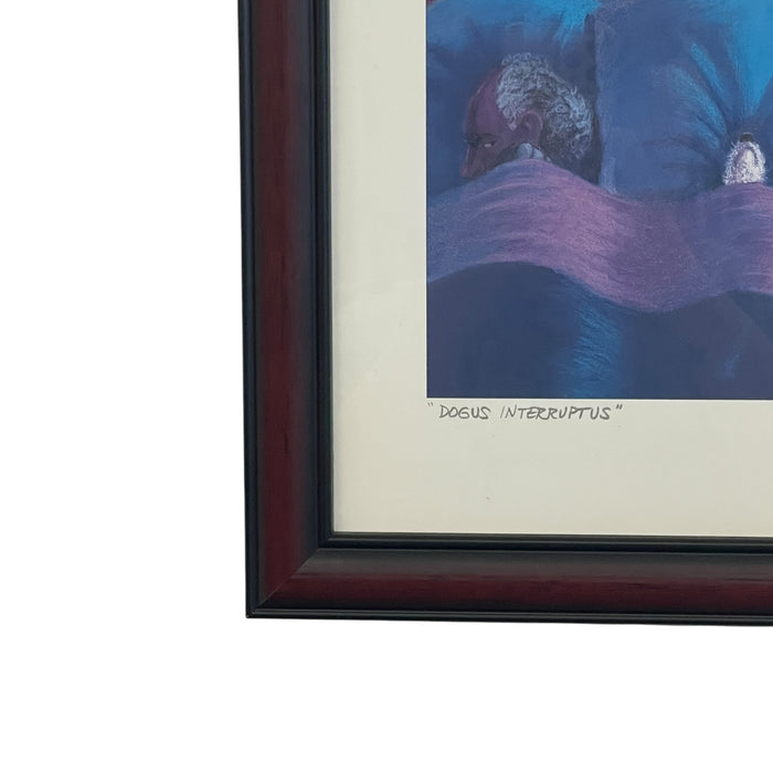 Signed Jeff Leedy "Dogus Interruptus" Framed Print with Artist Biography