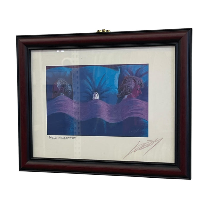 Signed Jeff Leedy "Dogus Interruptus" Framed Print with Artist Biography