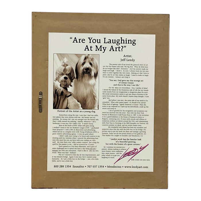 Signed Jeff Leedy "Dogus Interruptus" Framed Print with Artist Biography