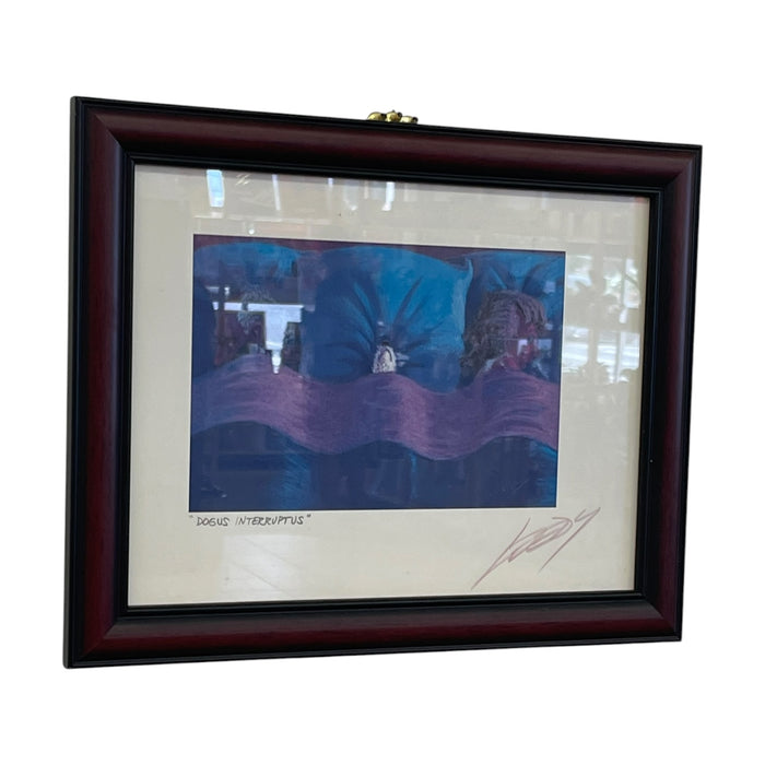 Signed Jeff Leedy "Dogus Interruptus" Framed Print with Artist Biography