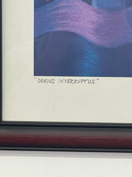 Signed Jeff Leedy "Dogus Interruptus" Framed Print with Artist Biography