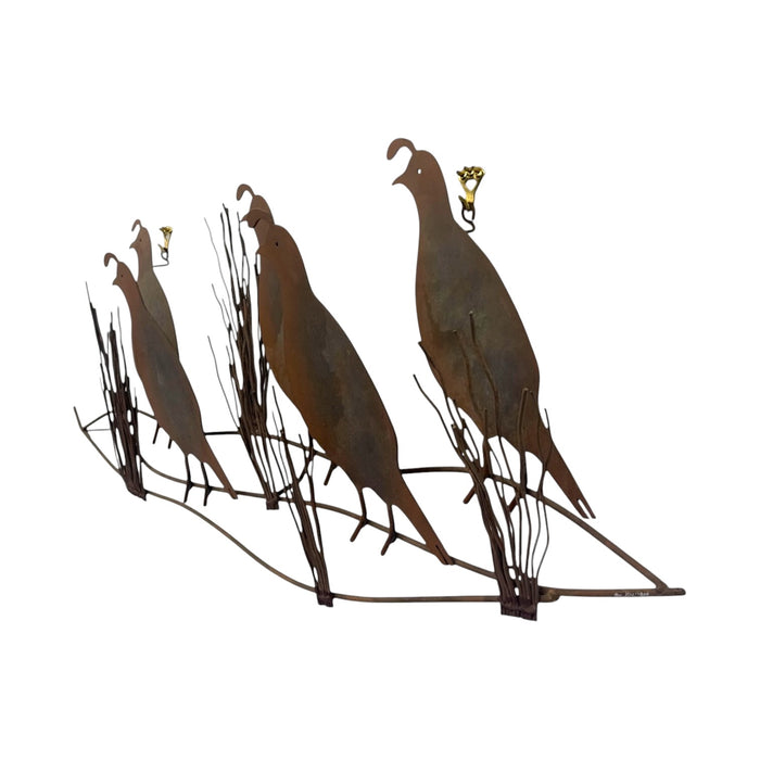 Vintage C. Jeré Signed Metal Quail Covey Wall Sculpture 1980(Available by online purchase only).