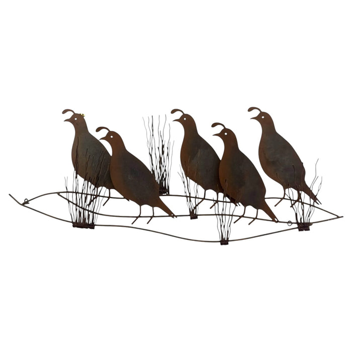 Vintage C. Jeré Signed Metal Quail Covey Wall Sculpture 1980(Available by online purchase only).