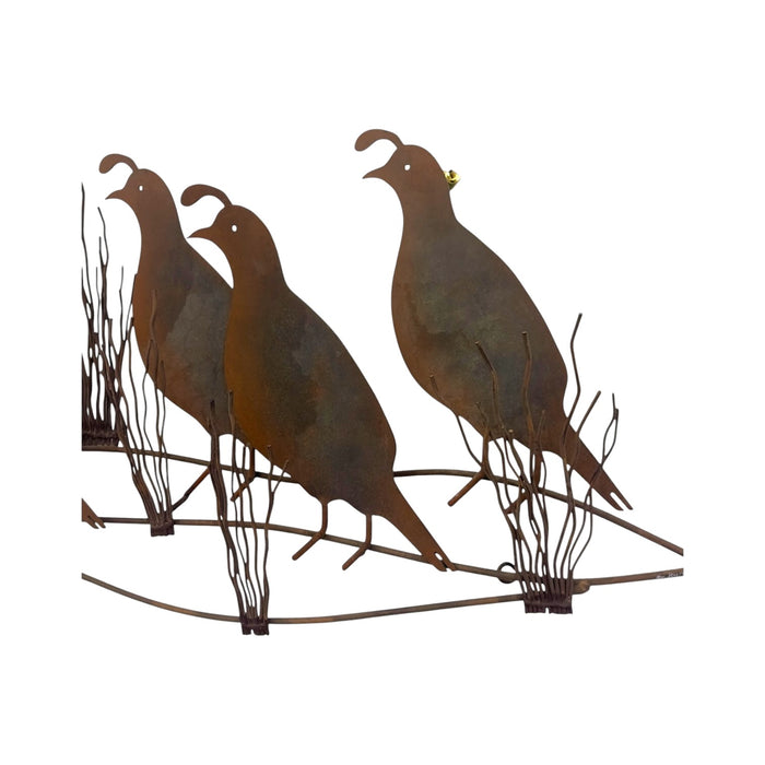 Vintage C. Jeré Signed Metal Quail Covey Wall Sculpture 1980(Available by online purchase only).