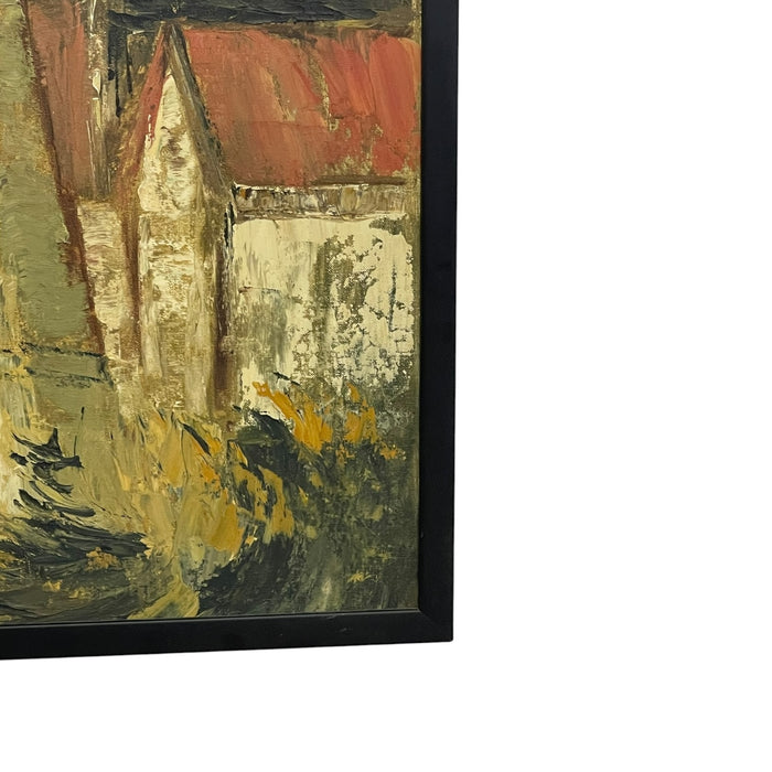 Vintage Signed Lighthouse Landscape Painting by Betty, Coastal Scene, Framed Original