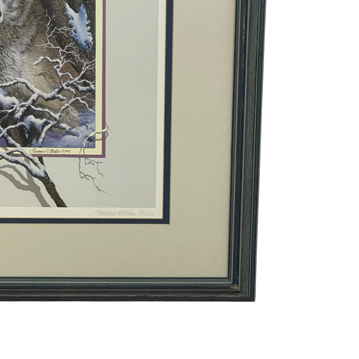 Lawrence R. McKee "Wolf Lone Watcher" Signed Limited Edition Wolf Print, 1995