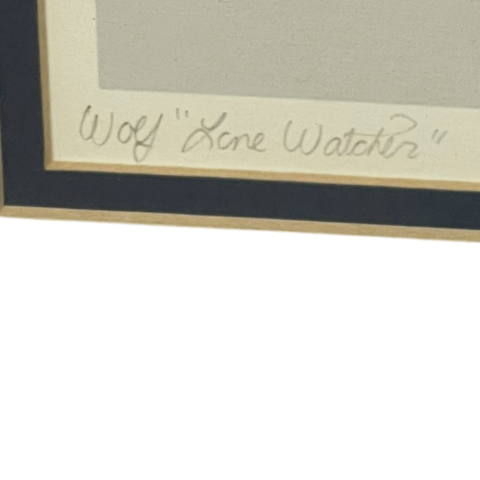 Lawrence R. McKee "Wolf Lone Watcher" Signed Limited Edition Wolf Print, 1995