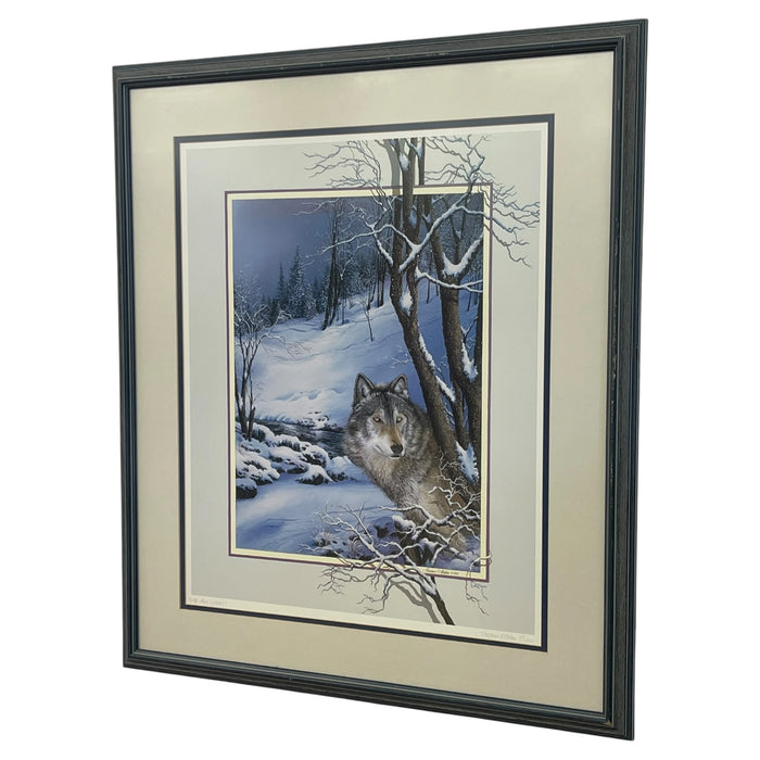 Lawrence R. McKee "Wolf Lone Watcher" Signed Limited Edition Wolf Print, 1995