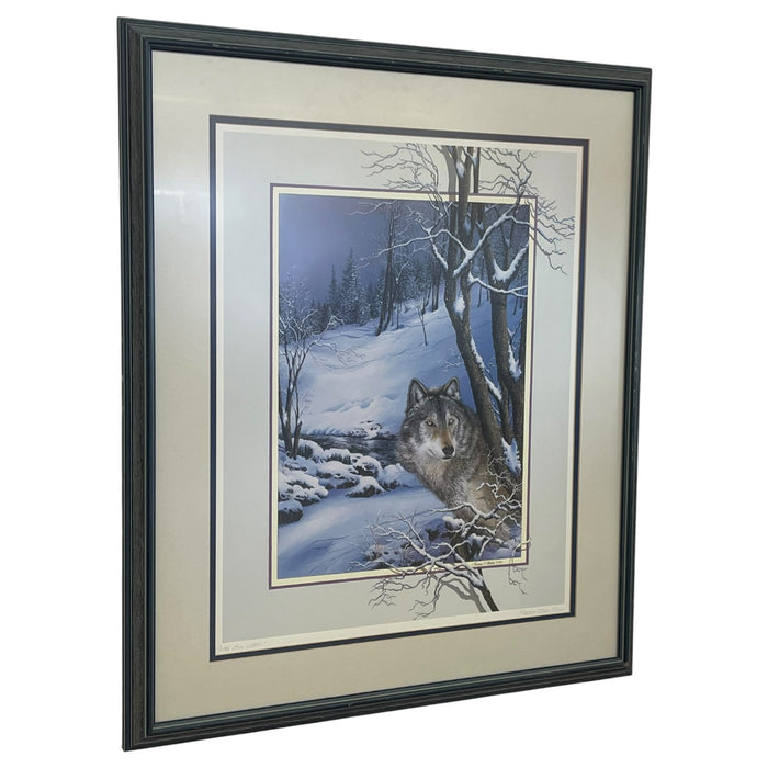 Lawrence R. McKee "Wolf Lone Watcher" Signed Limited Edition Wolf Print, 1995