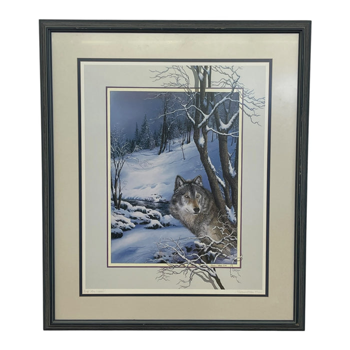 Lawrence R. McKee "Wolf Lone Watcher" Signed Limited Edition Wolf Print, 1995