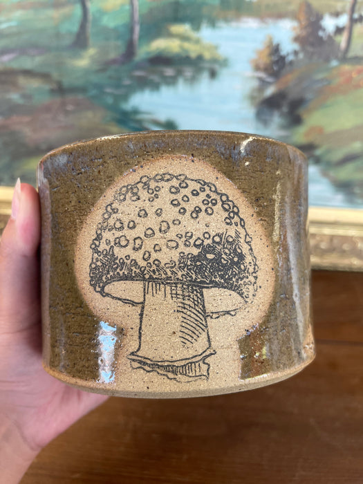 Handmade PNW Wheel-Thrown Signed Planter with Dish