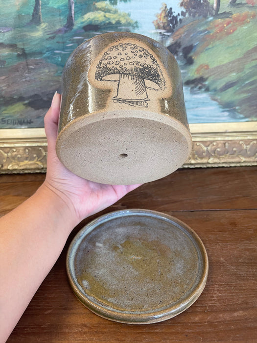 Handmade PNW Wheel-Thrown Signed Planter with Dish