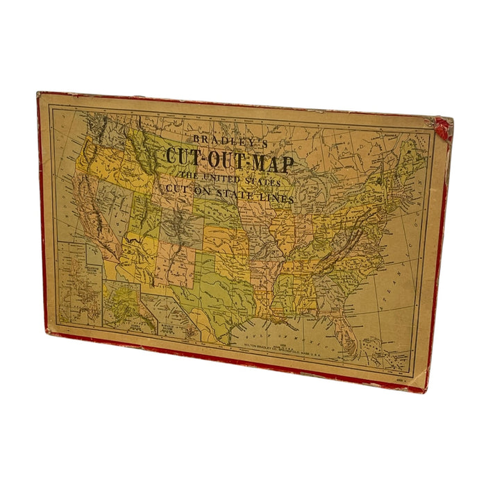 Vintage Milton Bradley's Cut-Out Map of the United States.