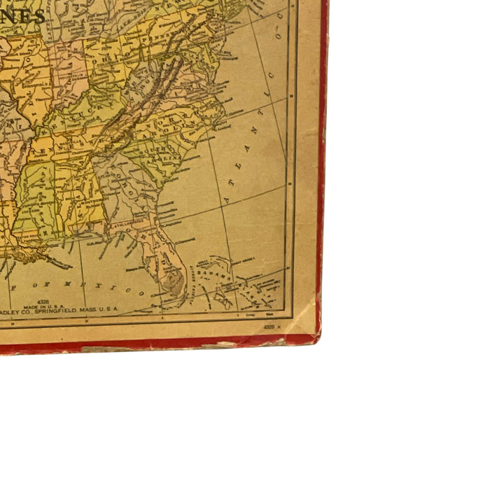 Vintage Milton Bradley's Cut-Out Map of the United States.
