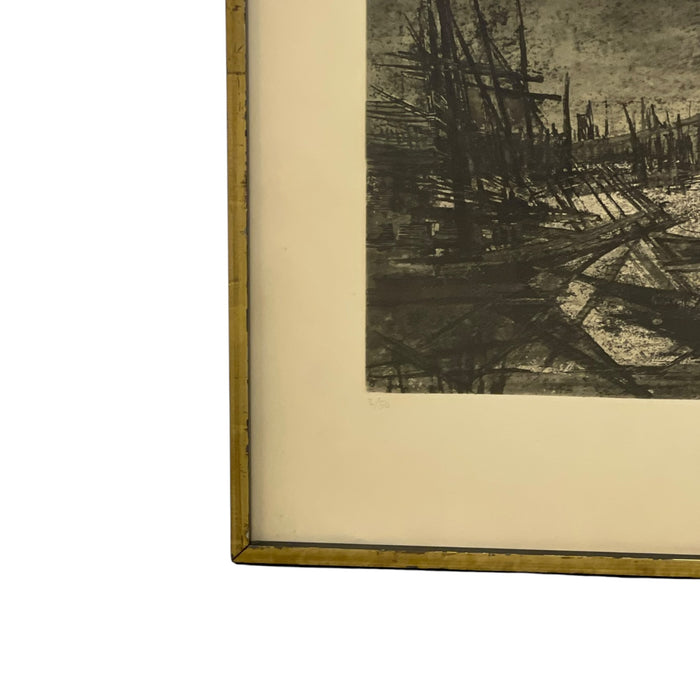 Signed Limited Edition Harbor Boats Art.
