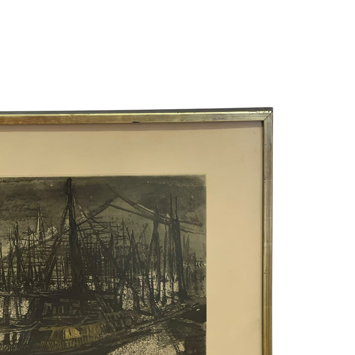 Signed Limited Edition Harbor Boats Art.