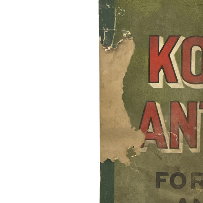 Vintage Kohler Antidote Advertising Sign, Baltimore Medicine Pharmacy Display.
