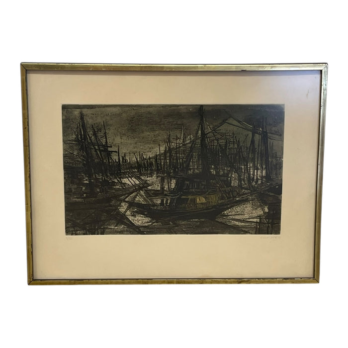 Signed Limited Edition Harbor Boats Art.