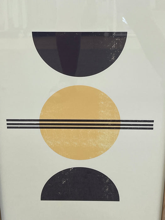 Set of 3 Framed Geometric Abstract Art Prints
