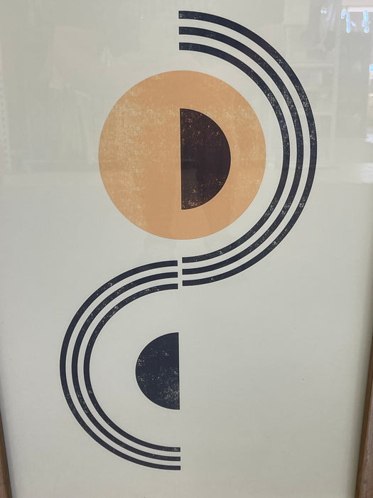 Set of 3 Framed Geometric Abstract Art Prints