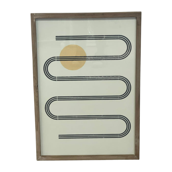 Set of 3 Framed Geometric Abstract Art Prints