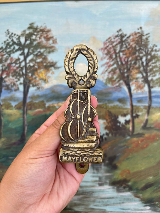 Mayflower Ship Door Knocker Nautical Colonial Revival.