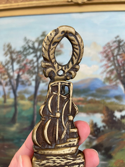 Mayflower Ship Door Knocker Nautical Colonial Revival.