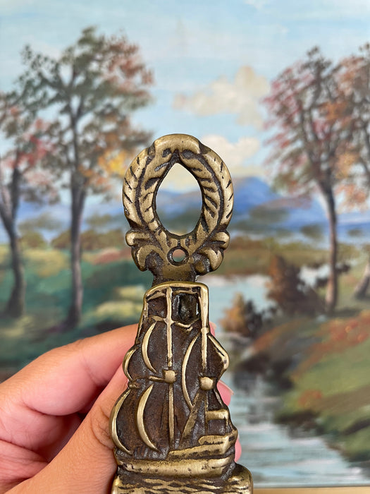 Mayflower Ship Door Knocker Nautical Colonial Revival.