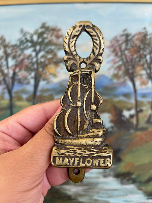Mayflower Ship Door Knocker Nautical Colonial Revival.