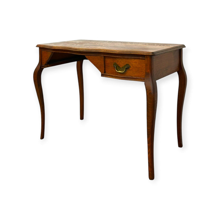 Antique Tiger Oak Writing Desk with Cabriole Legs – John Stengel & Co. (Available by online purchase only)