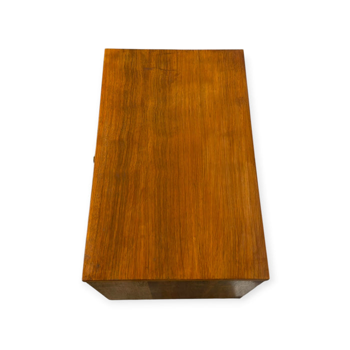 Vintage Mid-Century Modern Walnut Nightstand Dovetailed Drawers.